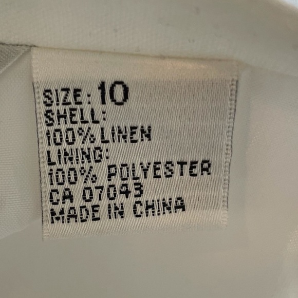 Malcolm & Co Irish Linen boho minimalist festival neutral white skirt size 10 - Picture 10 of 11